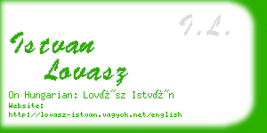 istvan lovasz business card